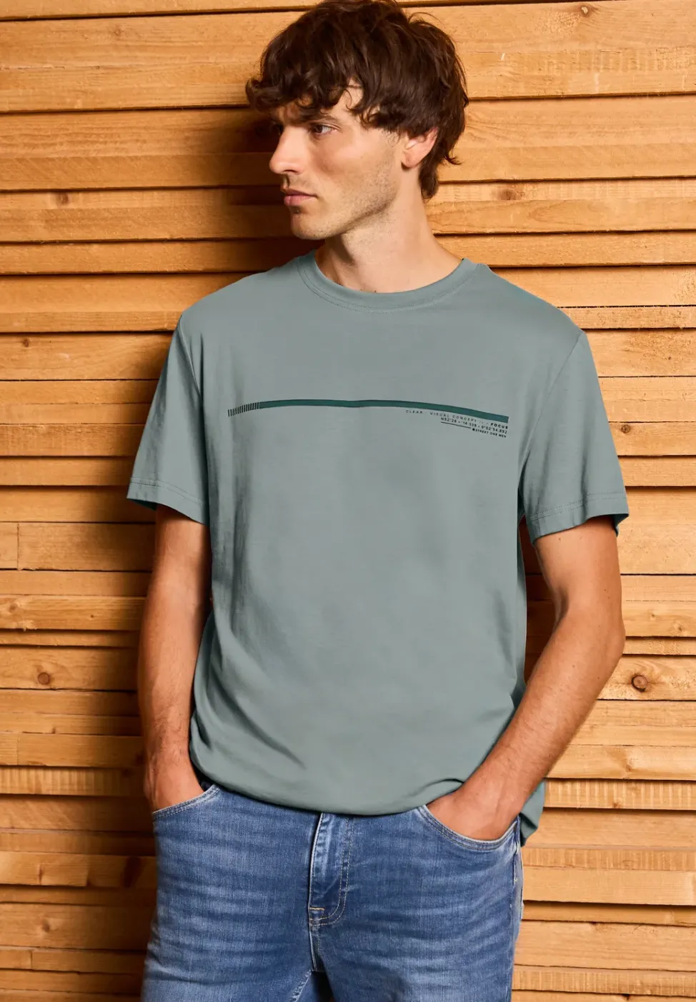 T-Shirt mit Streifen-Motiv