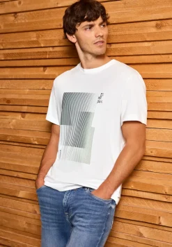 T-Shirt mit Streifen-Print