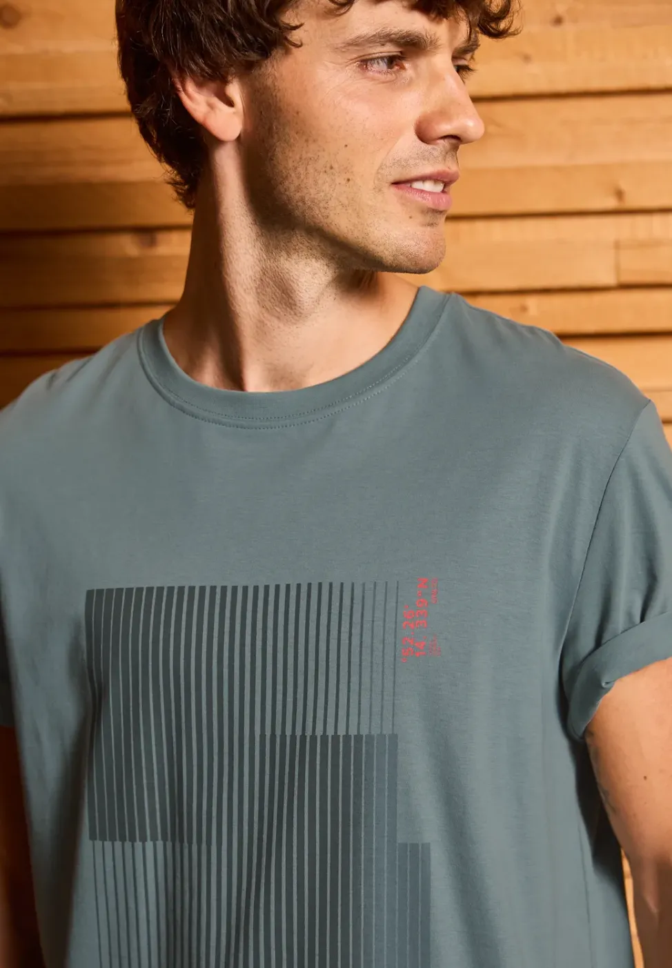 T-Shirt mit Streifen-Print