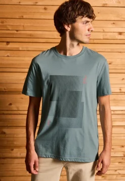 T-Shirt mit Streifen-Print