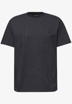 T-Shirt mit Struktur im Two-Tone-Look