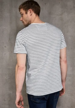 T-Shirt mit Strukturstreifen