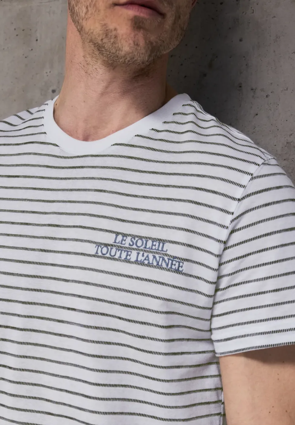 T-Shirt mit Strukturstreifen