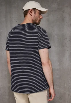 T-Shirt mit Strukturstreifen