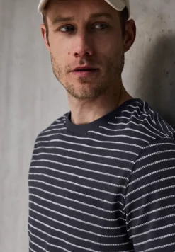 T-Shirt mit Strukturstreifen