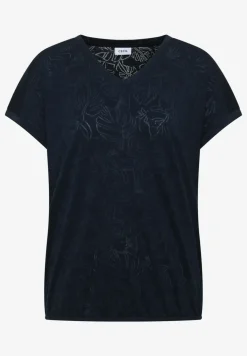 T-Shirt mit tonalem Ausbrennermuster