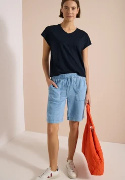 T-Shirt mit tonalem Ausbrennermuster