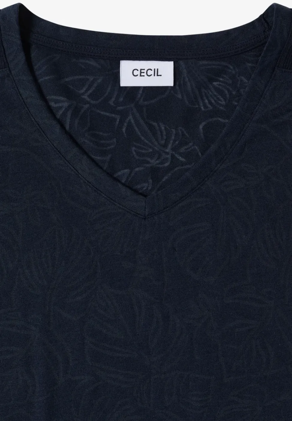 T-Shirt mit tonalem Ausbrennermuster