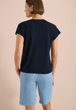 T-Shirt mit tonalem Ausbrennermuster