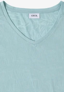 T-Shirt mit tonalem Ausbrennermuster