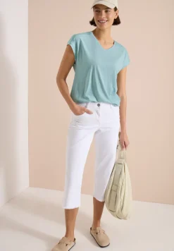 T-Shirt mit tonalem Ausbrennermuster