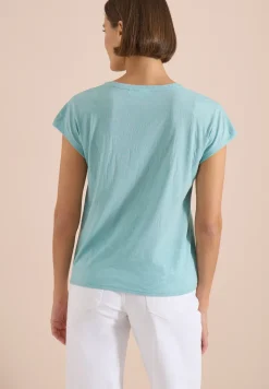 T-Shirt mit tonalem Ausbrennermuster