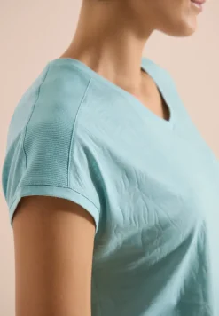 T-Shirt mit tonalem Ausbrennermuster
