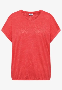 T-Shirt mit tonalem Ausbrennermuster