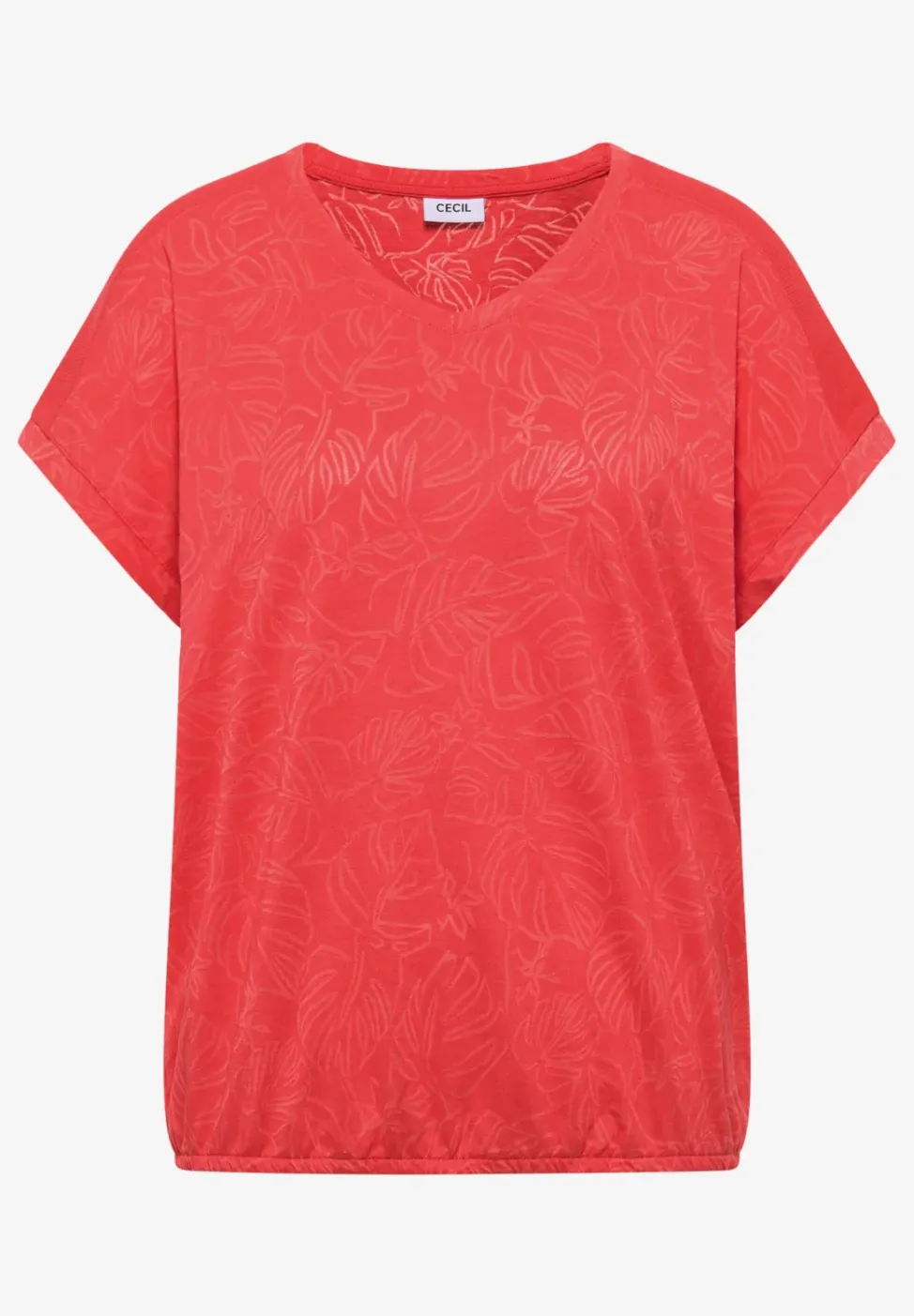 T-Shirt mit tonalem Ausbrennermuster