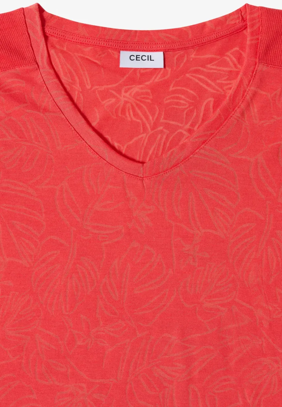 T-Shirt mit tonalem Ausbrennermuster