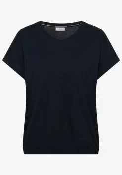 T-Shirt mit V-Neck und Spitzendetail