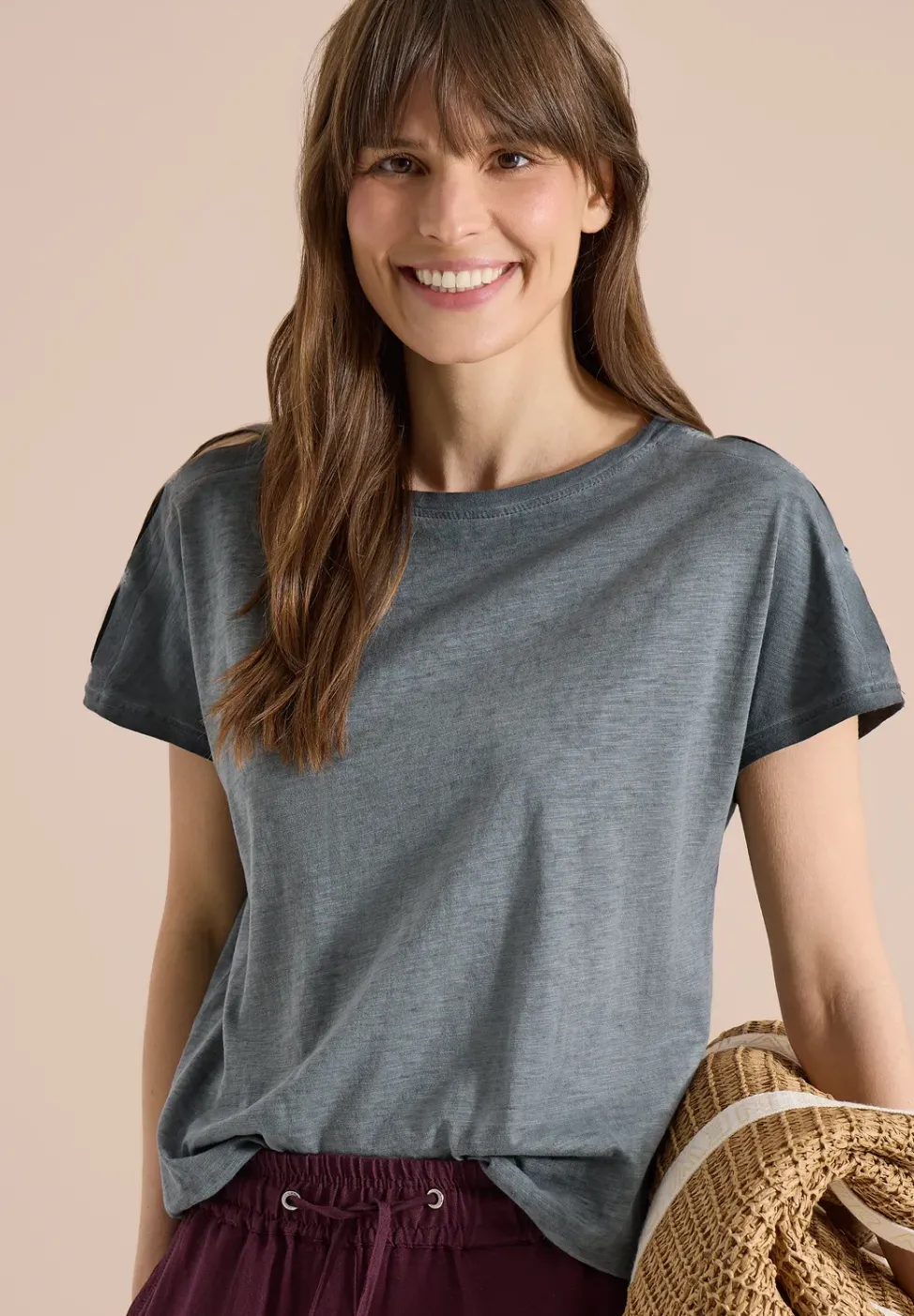 T-Shirt aus Jersey im Garment Dye Look