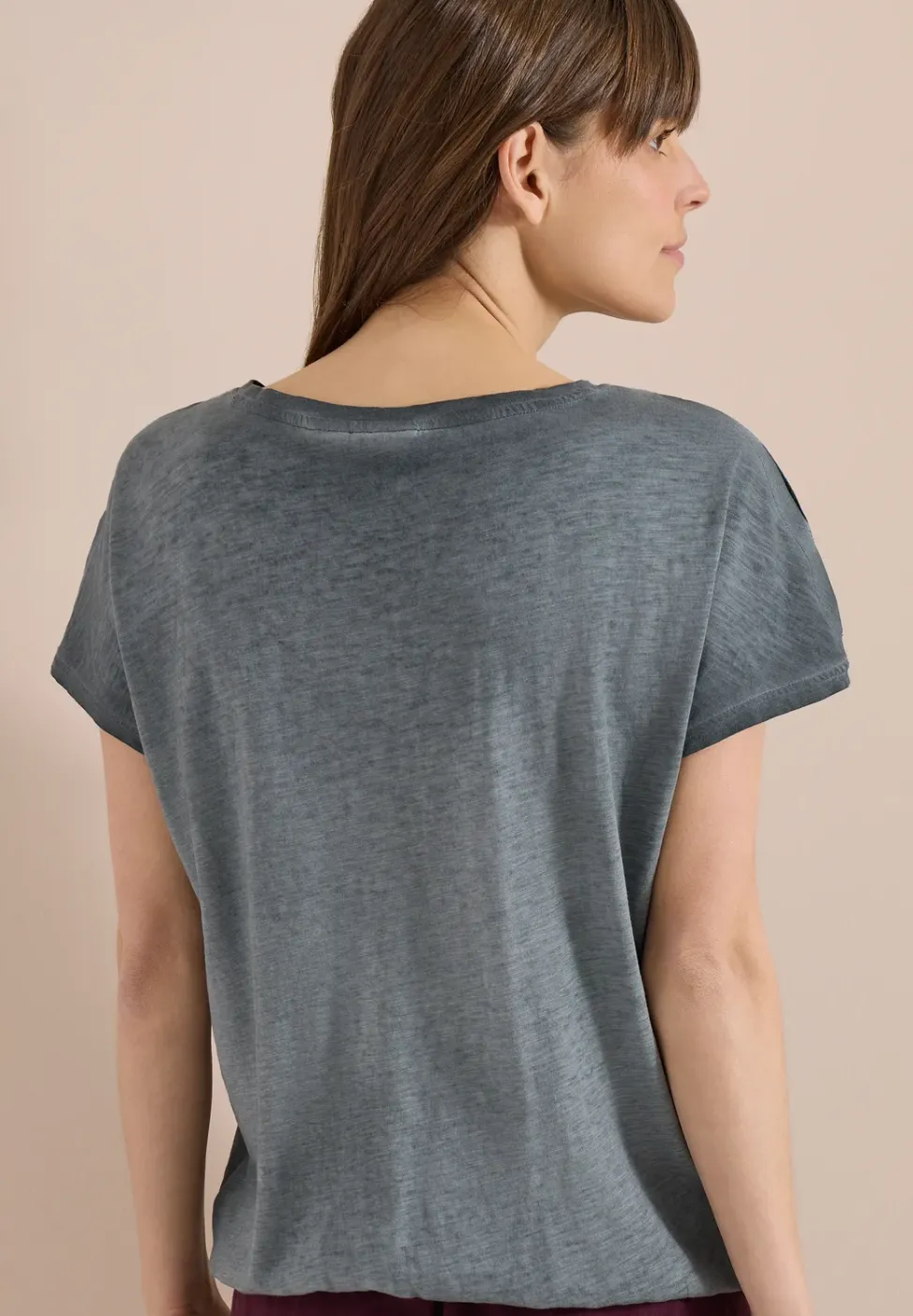 T-Shirt aus Jersey im Garment Dye Look