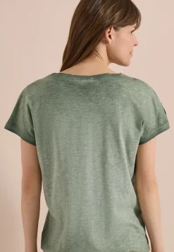 T-Shirt aus Jersey im Garment Dye Look