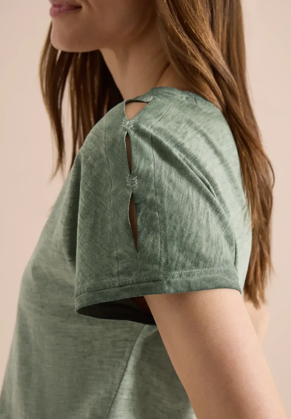 T-Shirt aus Jersey im Garment Dye Look