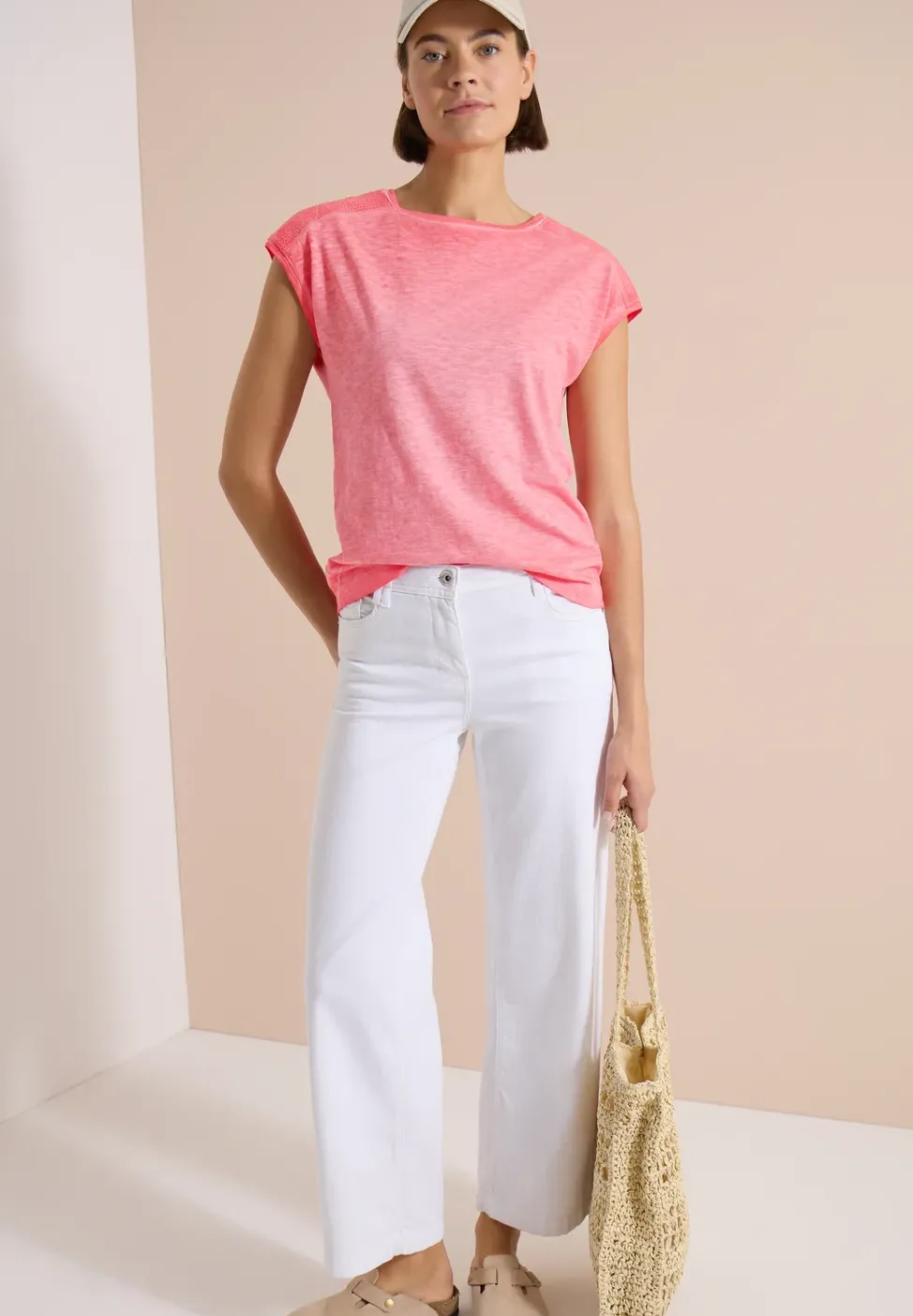 T-Shirt aus Jersey im Garment Dye Look