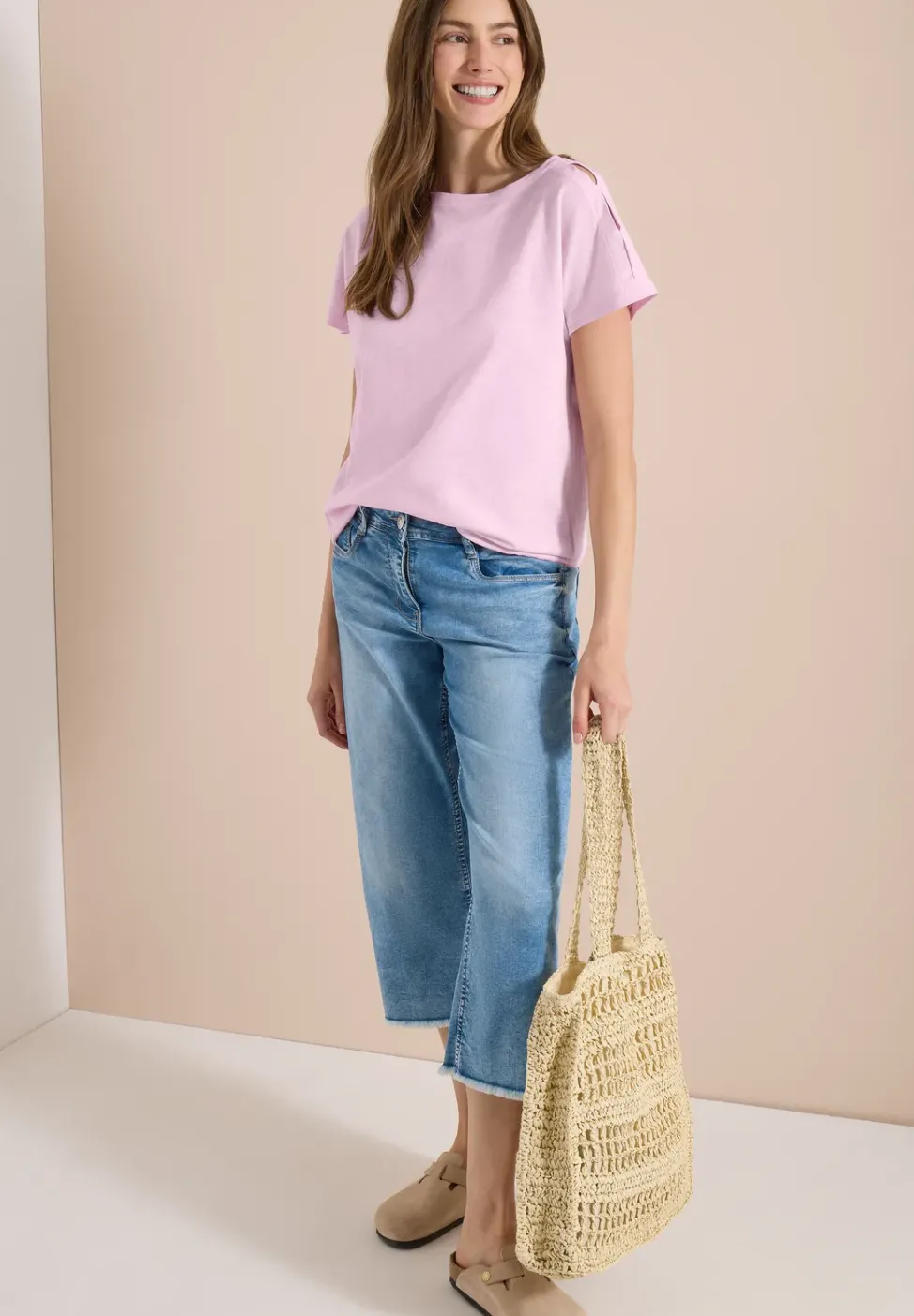T-Shirt aus Jersey im Garment Dye Look