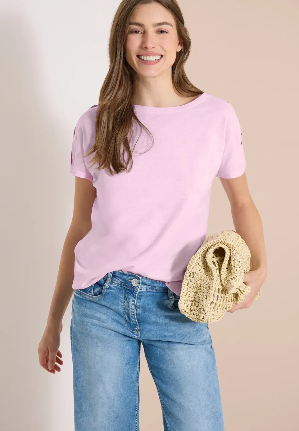 T-Shirt aus Jersey im Garment Dye Look