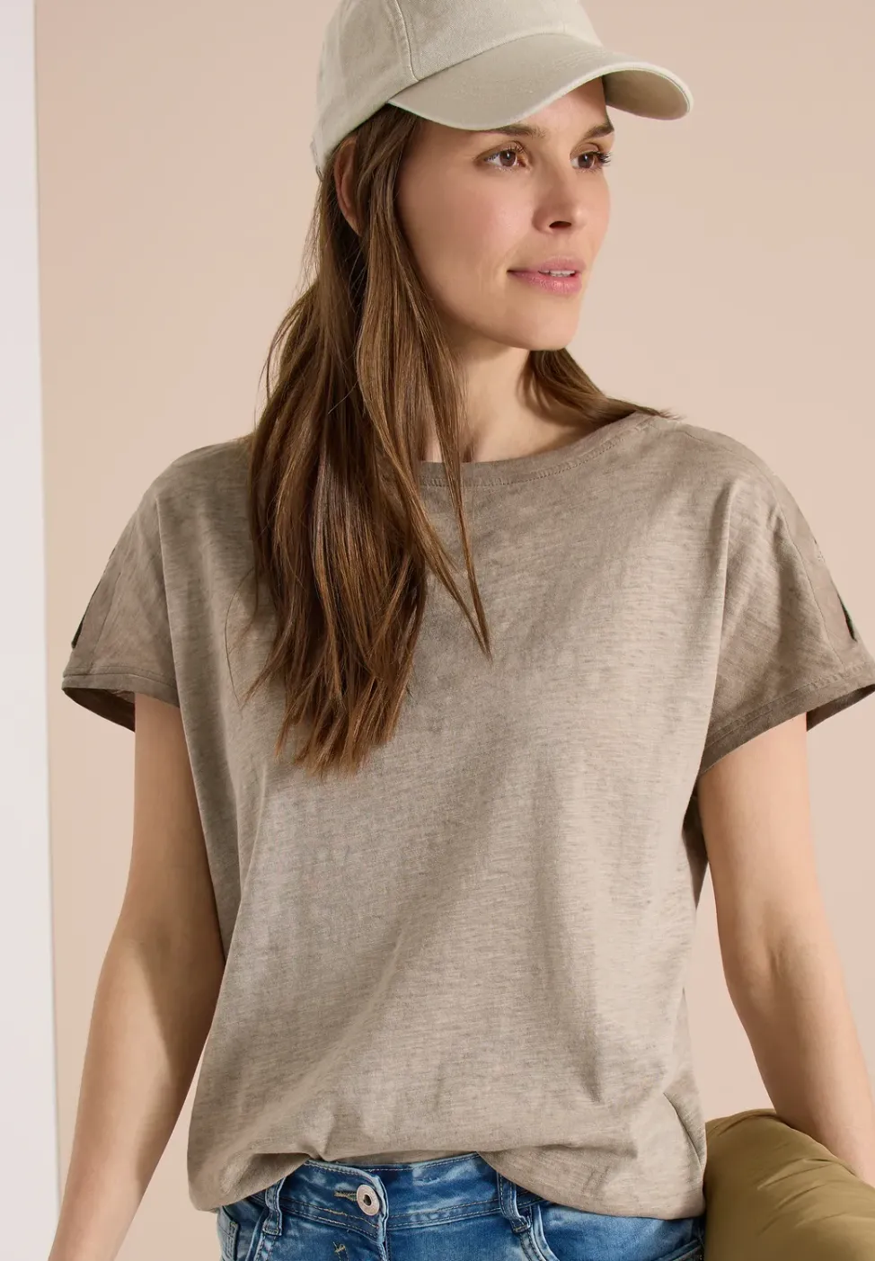T-Shirt aus Jersey im Garment Dye Look