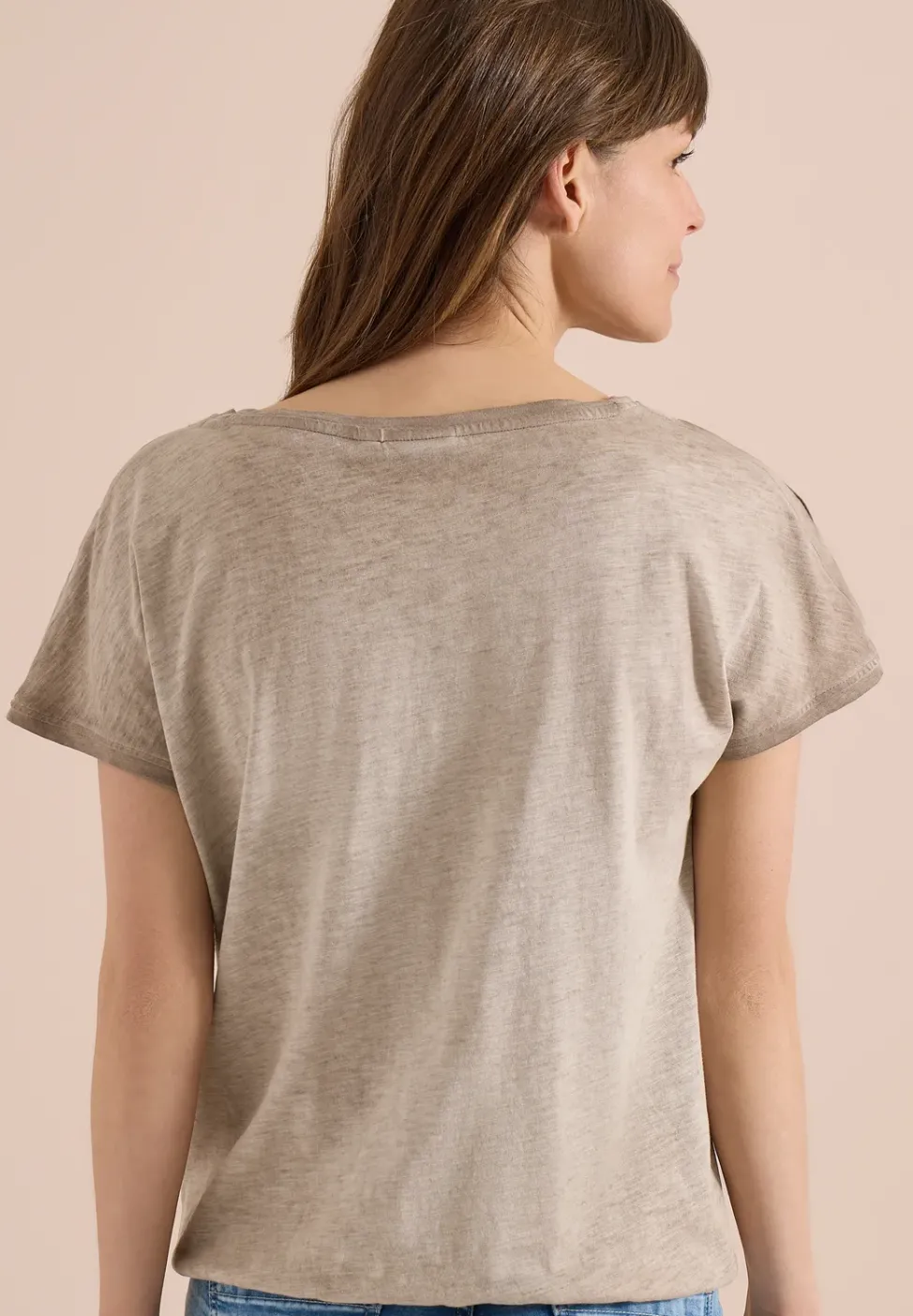 T-Shirt aus Jersey im Garment Dye Look