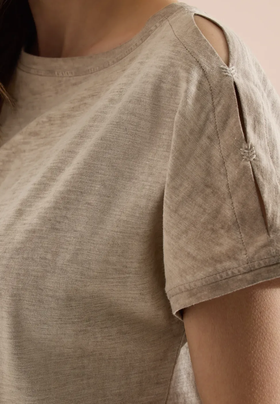 T-Shirt aus Jersey im Garment Dye Look
