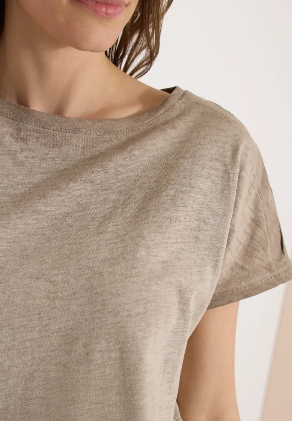 T-Shirt aus Jersey im Garment Dye Look