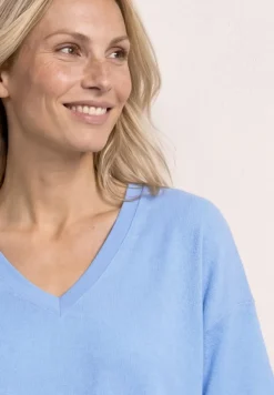 T-Shirt im Strick-Look mit V-Neck