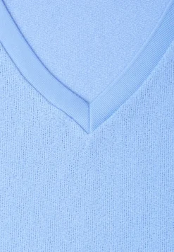 T-Shirt im Strick-Look mit V-Neck