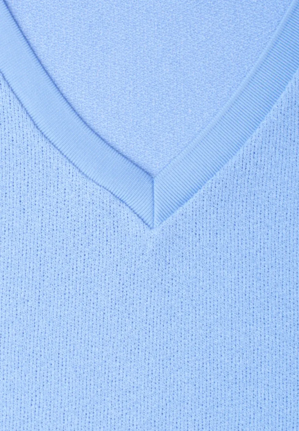 T-Shirt im Strick-Look mit V-Neck