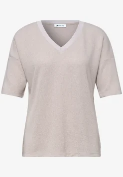 T-Shirt im Strick-Look mit V-Neck