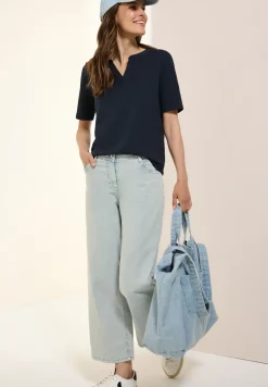 T-Shirt im Tunika-Look