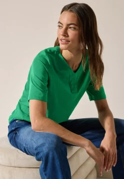 T-Shirt im Tunika-Look