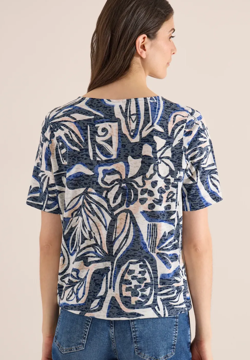 T-Shirt in Ausbrenner-Optik