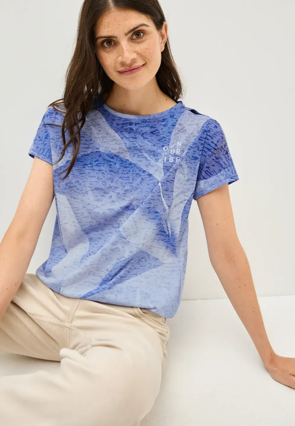 T-Shirt in Ausbrenneroptik
