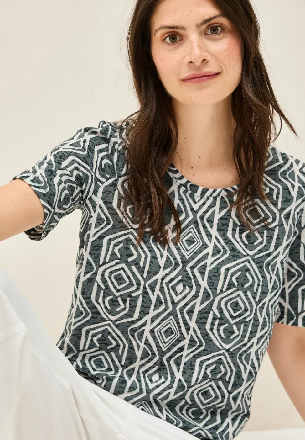 T-Shirt in Ausbrenner-Optik