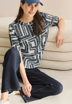 T-Shirt in Ausbrenner-Optik