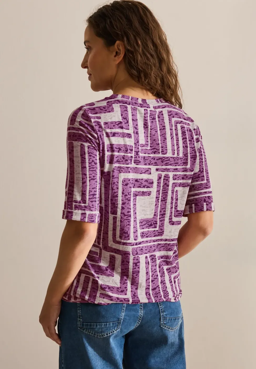 T-Shirt in Ausbrenner-Optik
