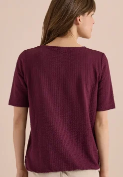 T-Shirt in Seersucker-Qualität