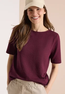 T-Shirt in Seersucker-Qualität