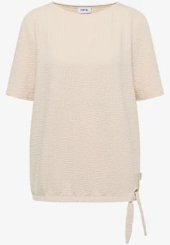 T-Shirt in Seersucker-Qualität