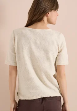 T-Shirt in Seersucker-Qualität