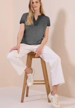 T-Shirt in Washed-Optik