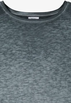 T-Shirt mit Boatneck im Garment-Dye-Look