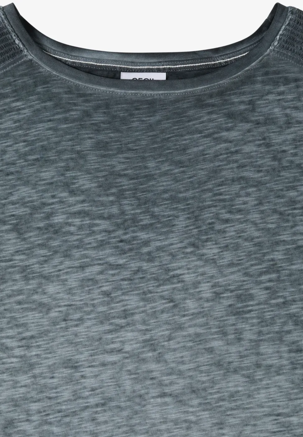 T-Shirt mit Boatneck im Garment-Dye-Look
